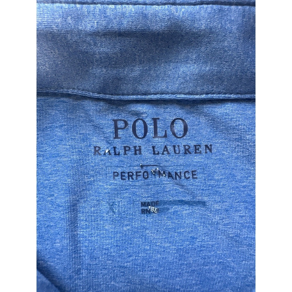 Polo‎ Ralph Lauren Mens XL Performance Shirt Golf Polo Short Sleeve Solid Blue - Picture 3 of 7